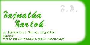 hajnalka marlok business card